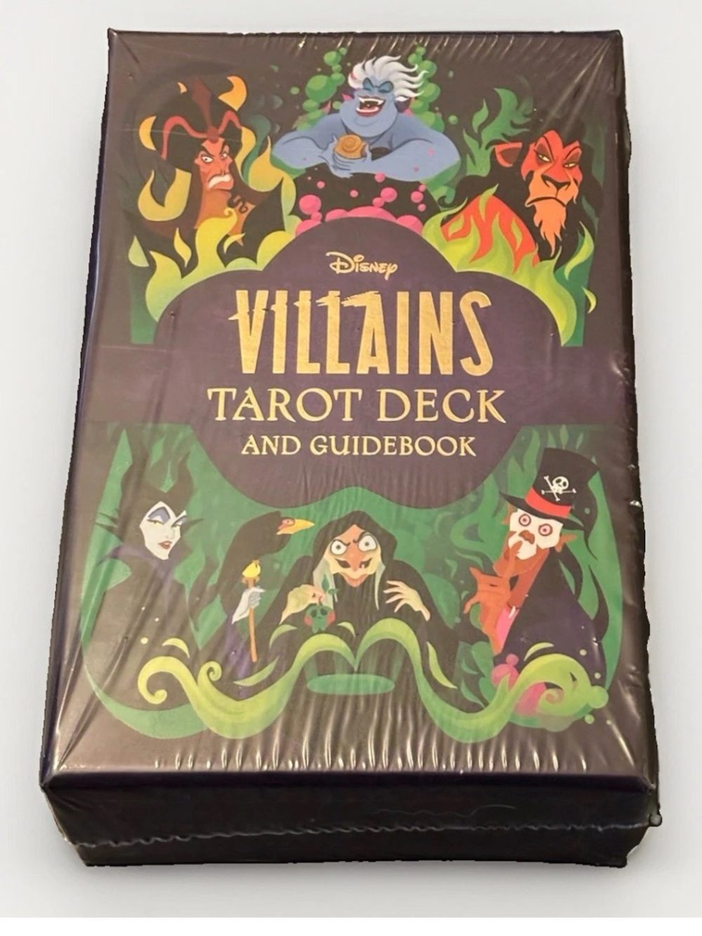 Disney Villains Tarot Deck and Guidebook - Purple, Green, Red, Yellow Artwork